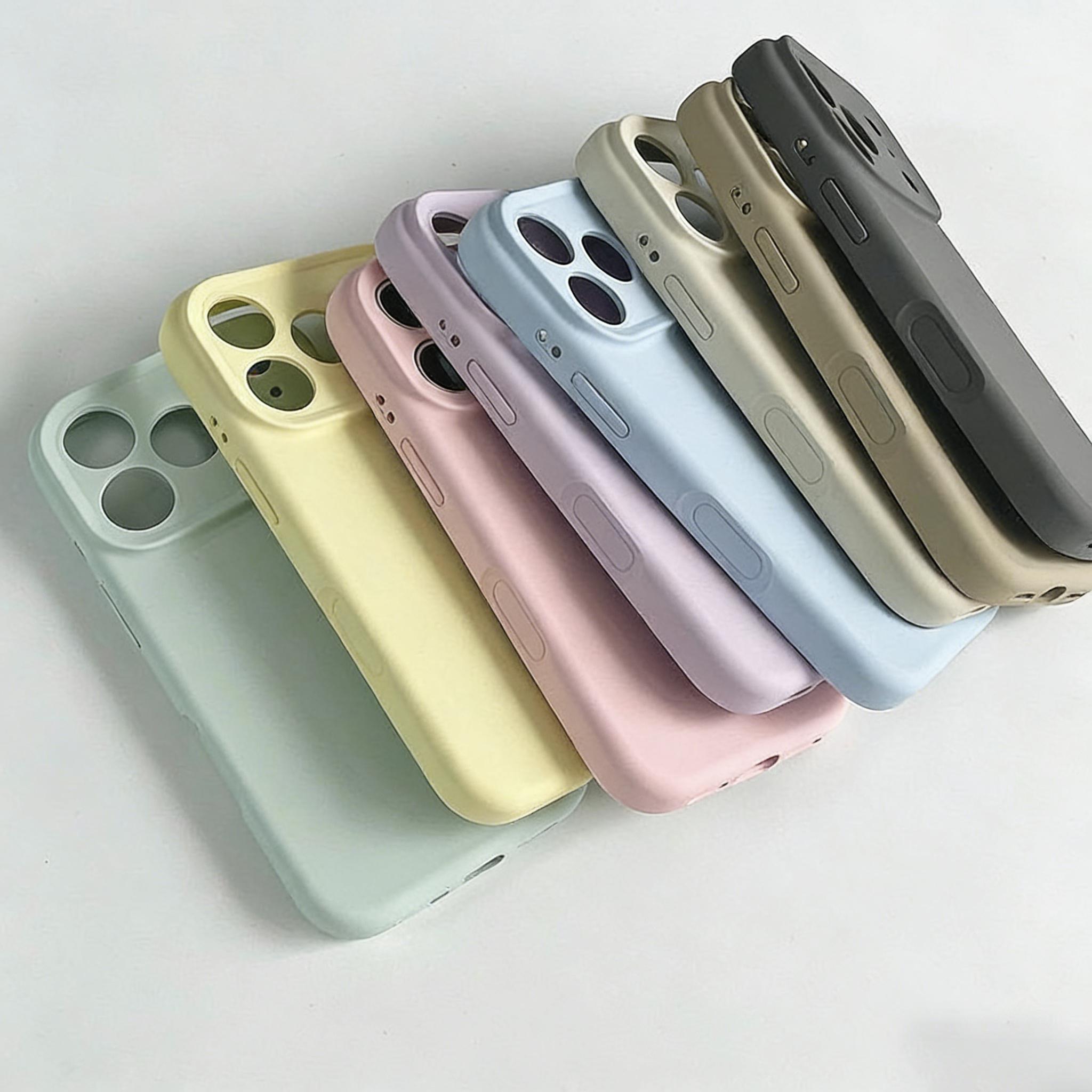 Cute Pastel Aesthetic Matte Soft Touch iPhone Case, Slim Silicone Shockproof Anti-Scratch Cover with Precise Camera Cutout For iPhone 17 16 15 14 13 Pro/Pro Max/Plus/Air Perfect Gift for Her/Him