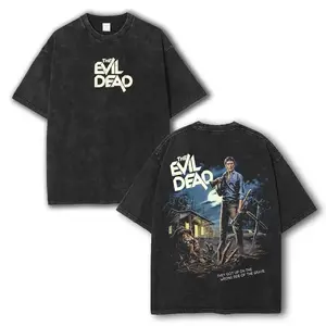 < Ghostbusters >   Vintage T-shirt, Ash Williams vintage horror comfortable color shirt, Ghostbusters vintage pattern T-shirt, vintage horror movie night unisex T-shirt, Halloween gift costume, unisex casual cotton top suitable for fans