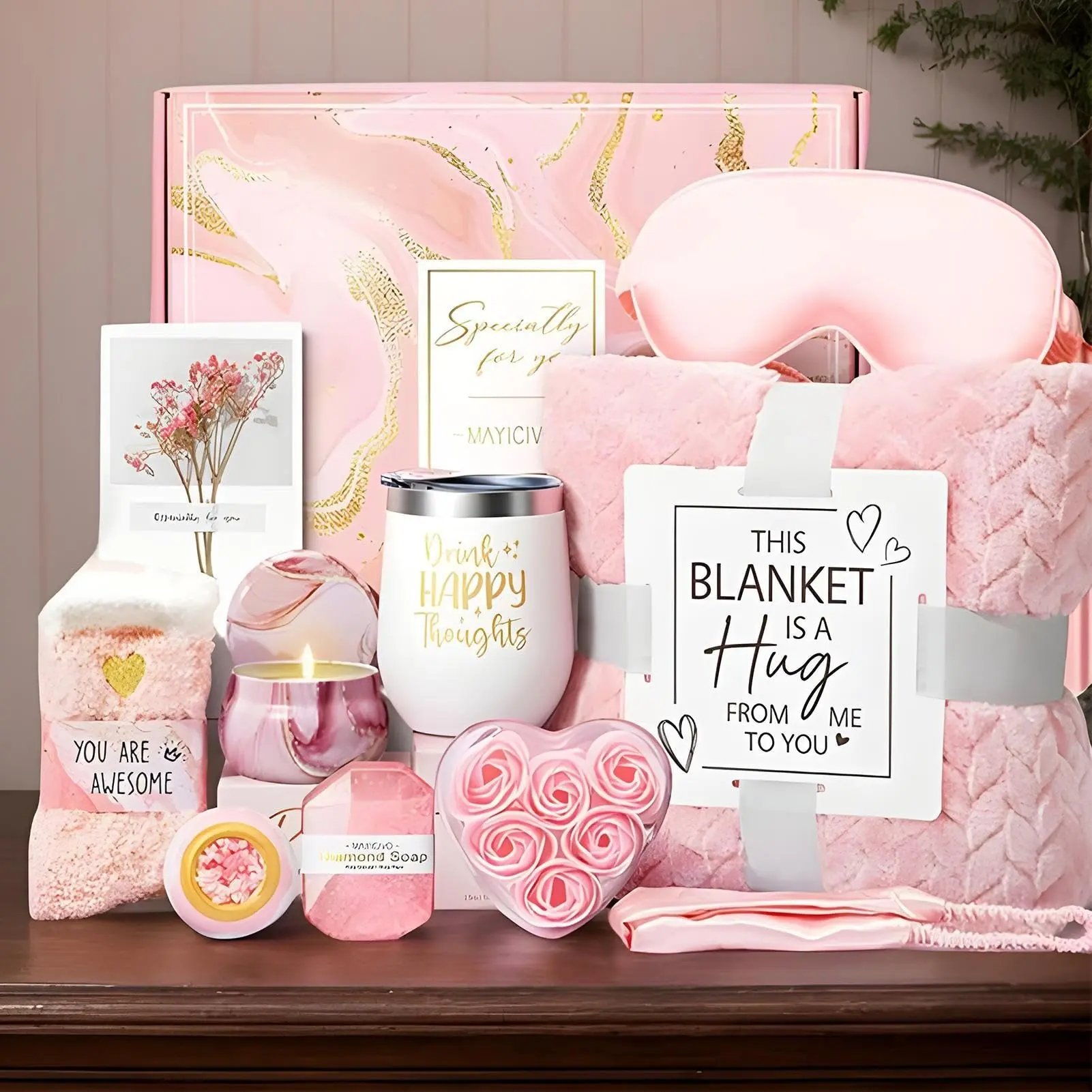 Women's Gift Basket, Birthday Gift Set, Relaxing Spa Gift Box, Unique Women's Gifts, Mother's Day, Thanksgiving, Christmas Presents