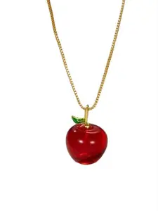 Stainless Steel Apple Necklace Accessory, Cute Daily Simple Versatile, Fashion Jewelry for Women, Perfect Gift Idea