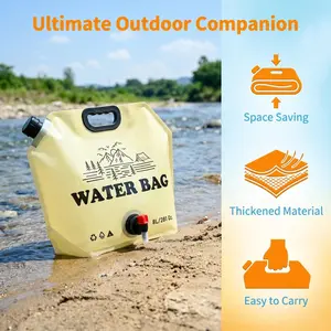 WaterStorageCube Premium Collapsible Water Container Bag, BPA Free Storage Tank for Camping Hiking Backpacking Emergency, No Leak, Freezable Collapsible Water Bottle