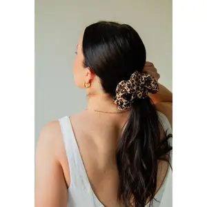 Spotted Cheetah Jumbo Scrunchie