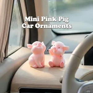 Adorable Pig Figurine, Mini Kawaii Pig Toy Doll, Desktop Decoration Ornament, 3 Cm Resin Material, Cute Style, Portable