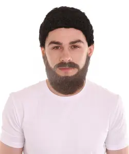 Men’s Long Synthetic Beard for Cosplay Realistic Facial Hair Accessory, Multicolor