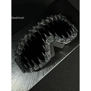 SleekHush Punk Style Irregular Shaped Sunglasses, Trendy Windproof Ski Goggles, Fashion Accessories for Men & Women for Outdoor Activities