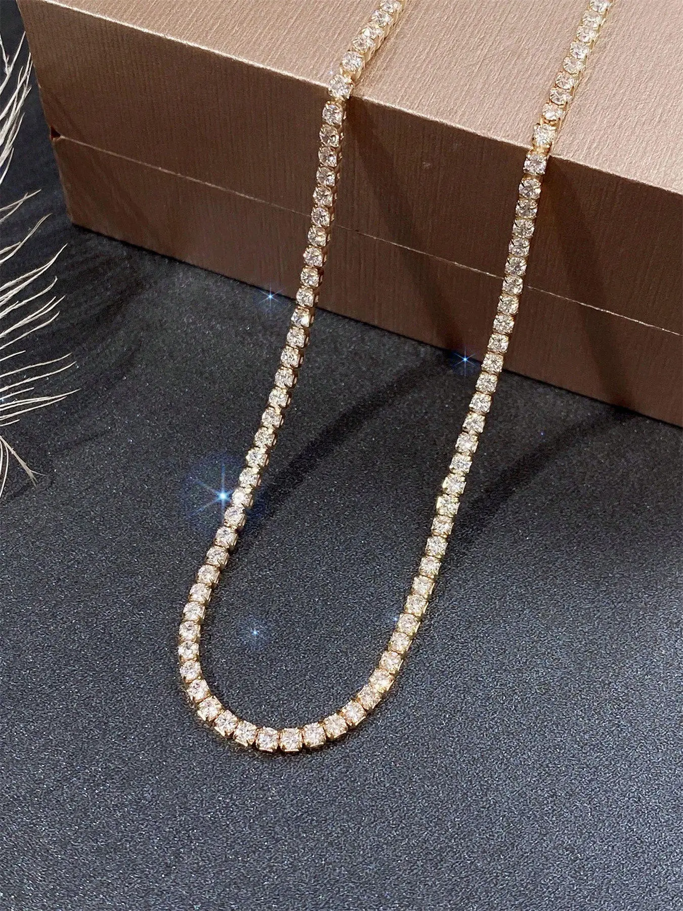 1 Pc Glamorous Cubic Zirconia Necklace Pendant For Women Elegant Prom Jewelry For Valentine's Day Gift Wedding Engagement Anniversary Party Jewelry Jewelry Accessories