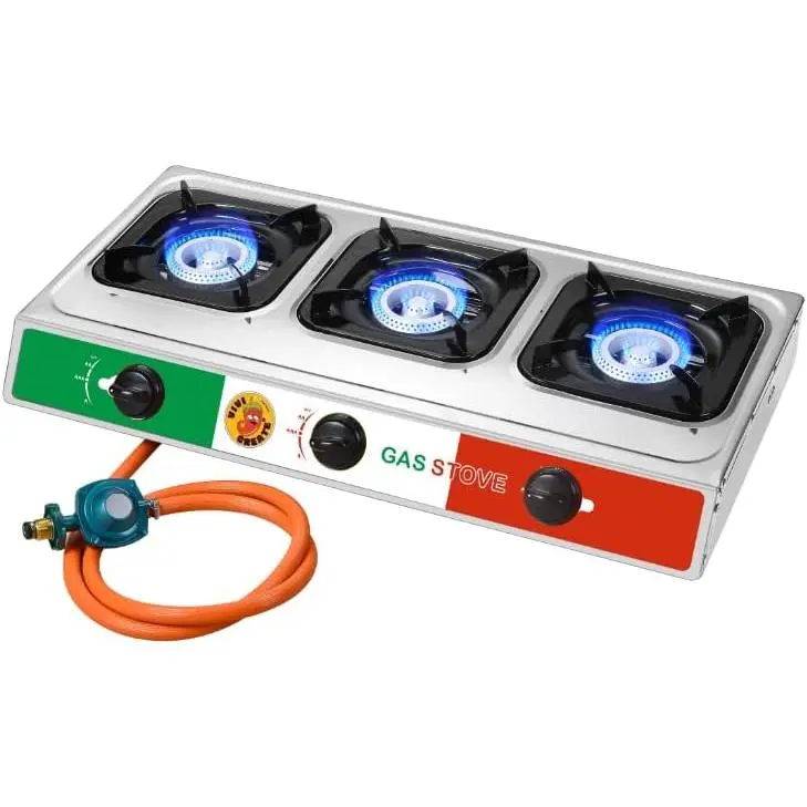 Vivicreate Camping 30000 BTU 3 burner auto ignition Propane Gas Outdoor Garden Fishing Hiking Camp Restaurant Stove Burner