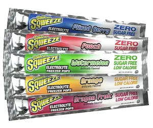 Sqwincher Sqweeze Pops Zero Sugar - Assorted Flavors - 2 of Each Flavor per Pack of 10