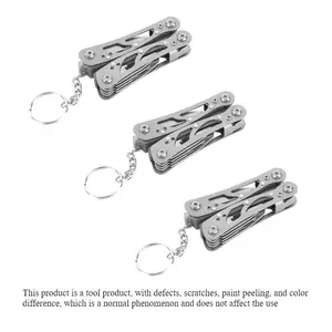 Mini Tool Plier Keychain, Portable Folding Plier Keychain, Multifunctional Tool Plier for Camping, Hunting, Survival, Hiking, Multitool