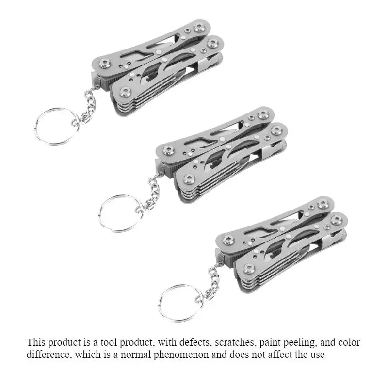 Mini Tool Plier Keychain, Portable Folding Plier Keychain, Multifunctional Tool Plier for Camping, Hunting, Survival, Hiking, Multitool, Outdoor Edc Tools, Foldable Tool