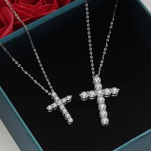 Trending Statement Jewelry: Cross Necklace with Minimalist Luxury Sparkling Zirconia Pendant