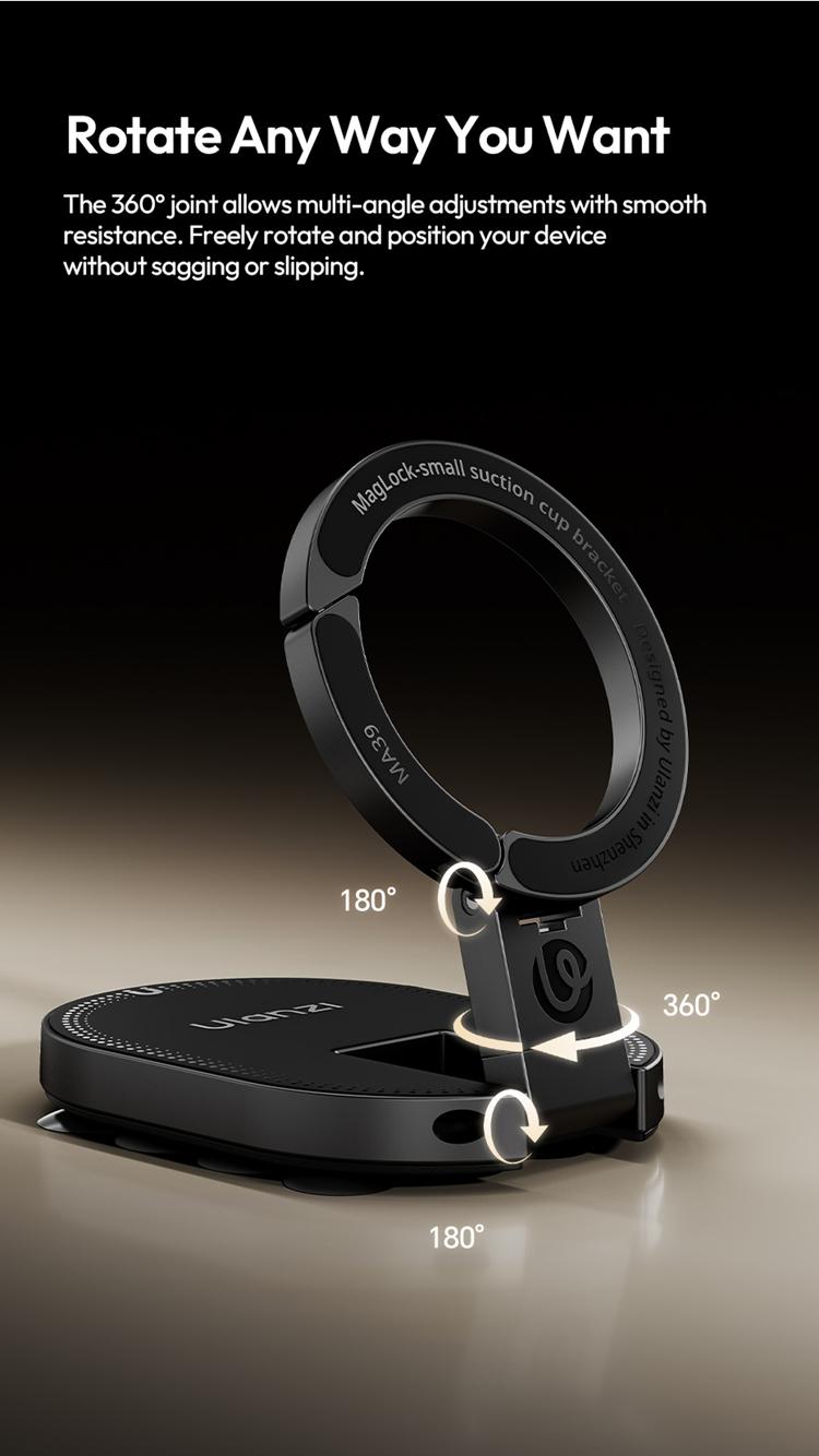 Ulanzi MA39 MagLock Magnetic Phone Mount, Desktop Stand with Suction Bottom for iPhone 17-16-15-14, Wall & Glass Use, Mobile Cellphone Smartphone Accessories, Metal Ring Ulanzi MA39 MagLock Magnetic Phone Mount, Desktop Stand with Suction Bottom for iPhone 17-16-15-14, Wall & Glass Use, Mobile Cellphone Smartphone Accessories, Metal Ring