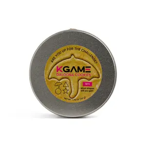 KGAME Dalgona Biscuit Cookies 2 Count Round Fun Shapes Challenge Tin 1.76 oz Snack Tin Perfect for Snacking and Easy Snack