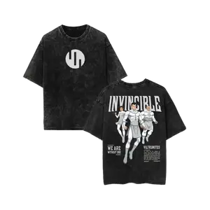 Invincible Viltrumites Vintage Washed Graphic Tee, Oversized Black Unisex T-Shirt "We Are Without End" Streetwear，funny graphic tee, men’s trendy t-shirts, deals, humorous, 90s, streetwear,penny tees, meme, boyfriend, good graphic, sluggy