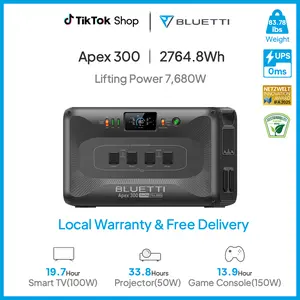 BLUETTI Apex 300 Portable Power Station, 2764.8Wh LiFePO4 Battery, 3840W Max AC Output, Expandable for Home Backup, RV & Off-Grid summergarden