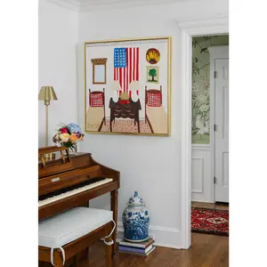 36x36 "American Boys" | Original Still Life Painting by Megan Daisy Milner