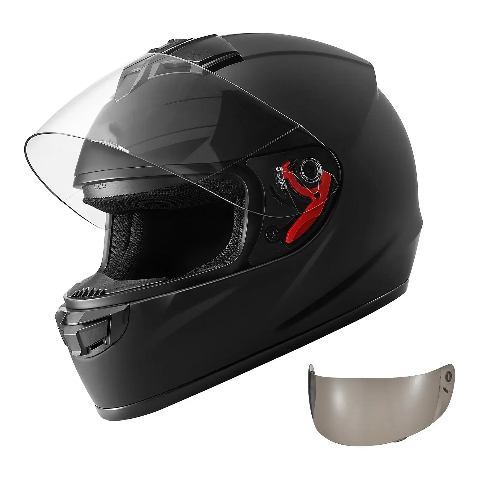 DOT-Approved Adult Full Face Motorcycle Helmet - Lightweight, Comfortable, Clear Visor for Men/Women (XXL Size)