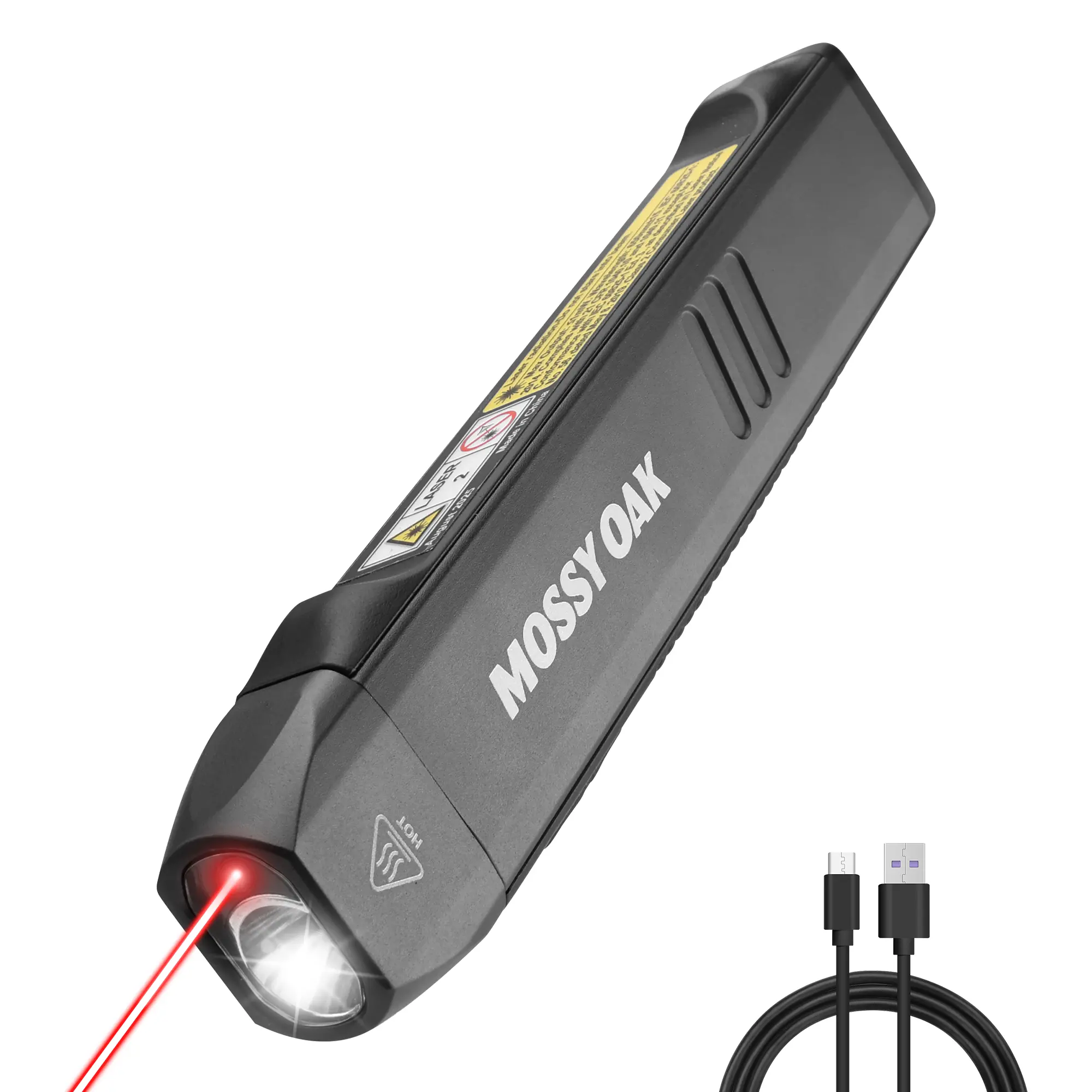#backtoschool Mossy Oak Rechargeable Flat Flashlight, 1200LM Pocket Work Light with Red Light, Magnetic Base & Clip, Slim 5-Mode LED Flashlight for EDC, Outdoor & Home Use - Gray