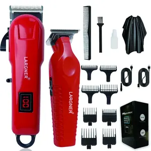 Professional Hair Clipper Set, Barber Hair Clippers, Cordless Hair Trimmer with Limited Comb & Cleaning Brush & Charge Cable, Great for Men Stylists Barber Barbershop