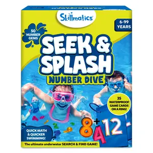 Skillmatics Seek & Splash Diving Gem Toys - Underwater Search and Find Game, Perfect for Swimming Pool & Summer Fun for Kids Ages 6 to 99
