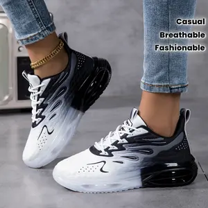 Women'S Plus Size Air Cushion Sneakers - Breathable Mesh, Stabilizing Support, dsdfdaAll-Season Comfort, Casual Running & Fitness Shoes, Casual Athletic Shoes|Stylish Red Sneakers|Breathable Fabric