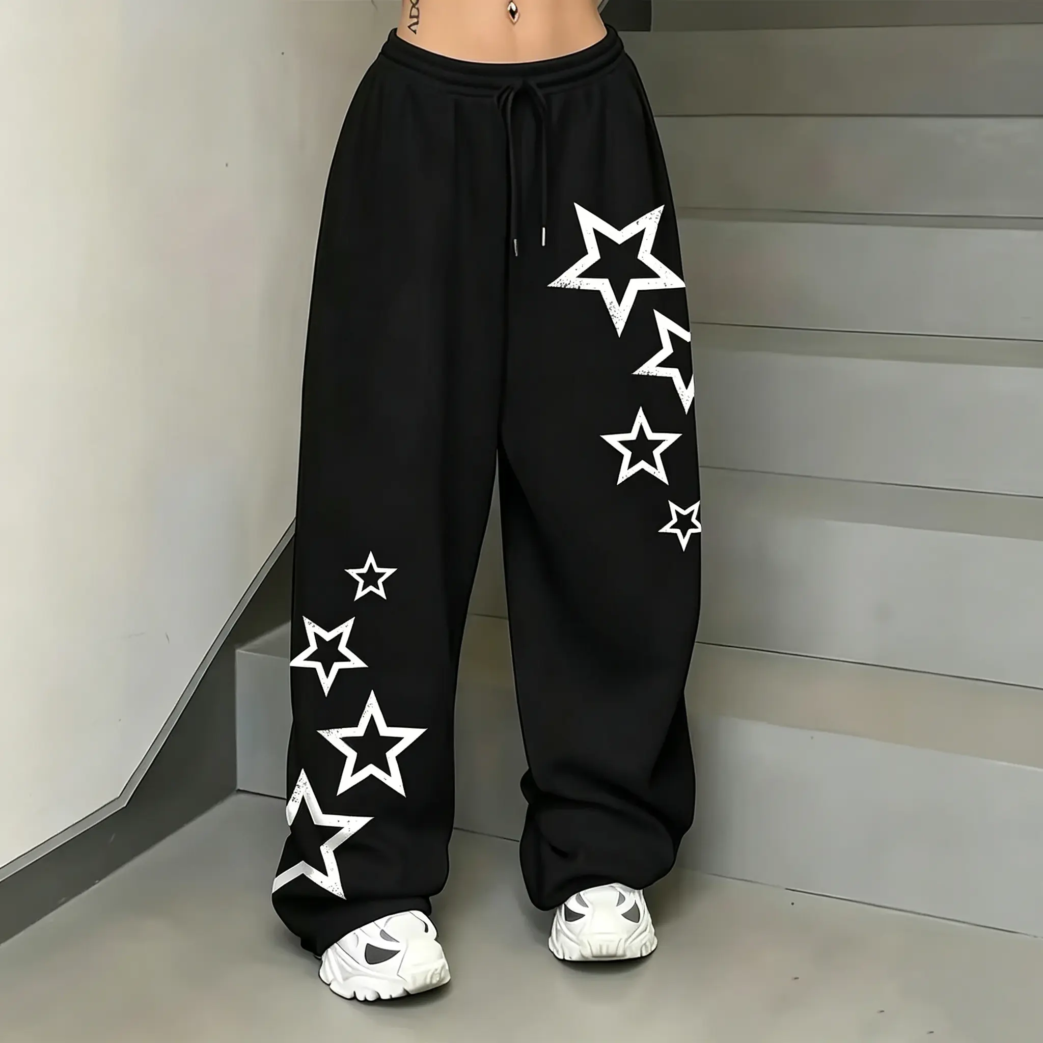 Women's Stylish Casual Straight-Leg Pants with Adjustable Drawstring Waist - Comfy Thanksgiving Stylish Wear for Leisure, Everyday Use, Stylish Women's Wear