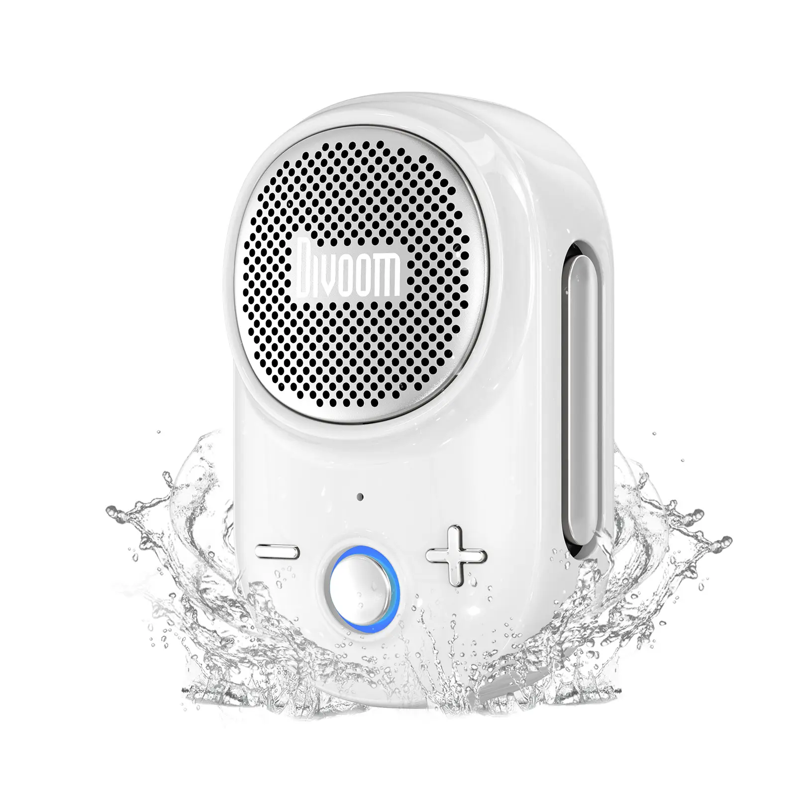 Divoom Itour-S Multifunctional Wireless Ultra Portable Bluetooth Speaker - Clip-On Wearable, IP67 Waterproof/Dustproof, 10-Hour Playtime, Bass Enhancement, Battery-Powered, Wireless Streaming for Travel, Outdoors, Multifunctional Wireless Speaker