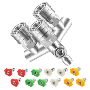 5000 PSI Triple Pressure Washer Nozzle, 3-in-1 Power Washer Tips, 12 Counts Power Washer Spray Nozzles(0, 15, 25, 40 Degree), 1/4 Inch Quick Connect, 4GPM