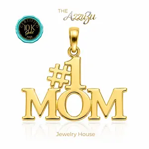 The AzzuZu 10K Yellow Gold  "#1 MOM" Pendant