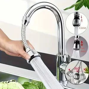 2pcs 360 Degree Rotating Extender, Adjustable Modes, 2 Universal Connectors, High Pressure Faucet Extension, Anti-Splash Design, Pull Down Faucet, Kitchen Faucet, Faucet Attachment