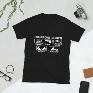 Funny LGBTQ Acronym T-Shirt Sarcastic Humor Meme Graphic Tee Adult Joke Shirt Casual Streetwear Unisex Cotton Tee