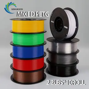 KINGROON 10KG PETG 3D Filament | 1.75 +/-0.02mm | Low Warping & Consistent Flow High Strength & Durable、Tangle-Free Easy Printing、for Functional Parts and Tools