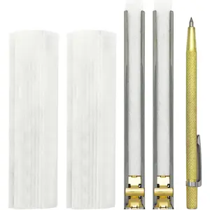 Thin Soapstone Holder Set Pack of 23 count,Flat Thin 1/16, Mark White Clear and Removable Markings, for Professional Welders and Students