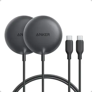 Anker Zolo Magnetic Wireless Charger, 2-Pack Qi2 Certified 15W MagSafe-Compatible Wireless Charging Pad, for iPhone 17/16/15/14/13 Series, AirPods, and More (Not for Pixel, Adapter Not Included) High-Capacity Fast