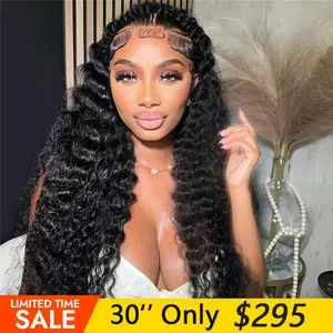 [200% Density] Wiggins Hair Halo Braid Glueless Pre Styled Wig Deep Wave 13x4 Lace Front Wigs Human Hair Ready To Go Pre Cut Lace Beginner Friendly