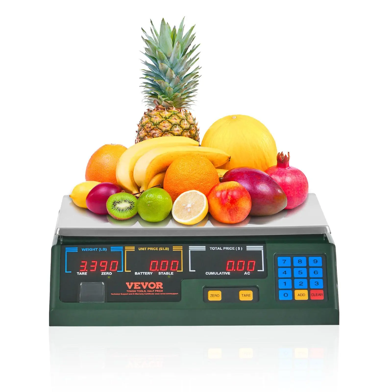 【SummerFinds】VEVOR Electronic Price Computing Scale,  66 LB Digital Deli Weight Scales, LED Digital Commercial Food Fruit Meat Produce Counting Weight, for Retail Outlet Store, Kitchen, Restaurant Market, Farmer