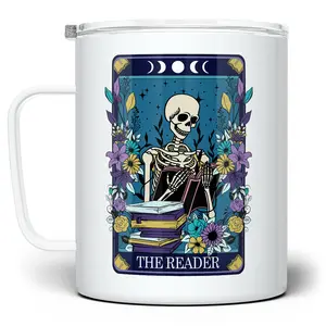 LOFTIPOP The Reader Tarot Card Coffee Mug, Fun Witchy Mystical Book Reading Lover Cup, Bookish Bibliophile Booktok Gifts, Designed and Printed in the USA by Loftipop