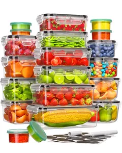 6/12pcs Food Storage Box Set, Kitchen Storage Box, Takeaway Box, Sealed And Leak Proof, BPA Free, Reusable Lunch Box, Easy To Fasten Plastic Sealed Box, Travel, Outdoor Picnic (6/12 Boxes+6/12 Lids), Kitchen Food Cabinet Organizing Set