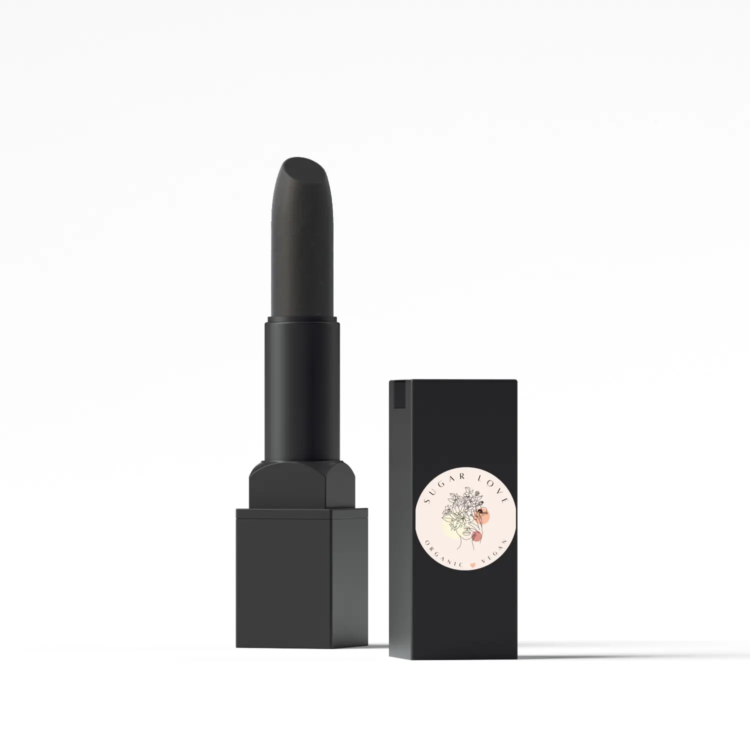 Deep Black Lipstick Cosmetic Gloss