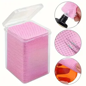 200pcs Lint-Free Nail Gel Polish Remover Wipes Soft Cotton Pad Eyelash Glue Cleaning Pad Cleansing Pads, Nails Accessories Tools