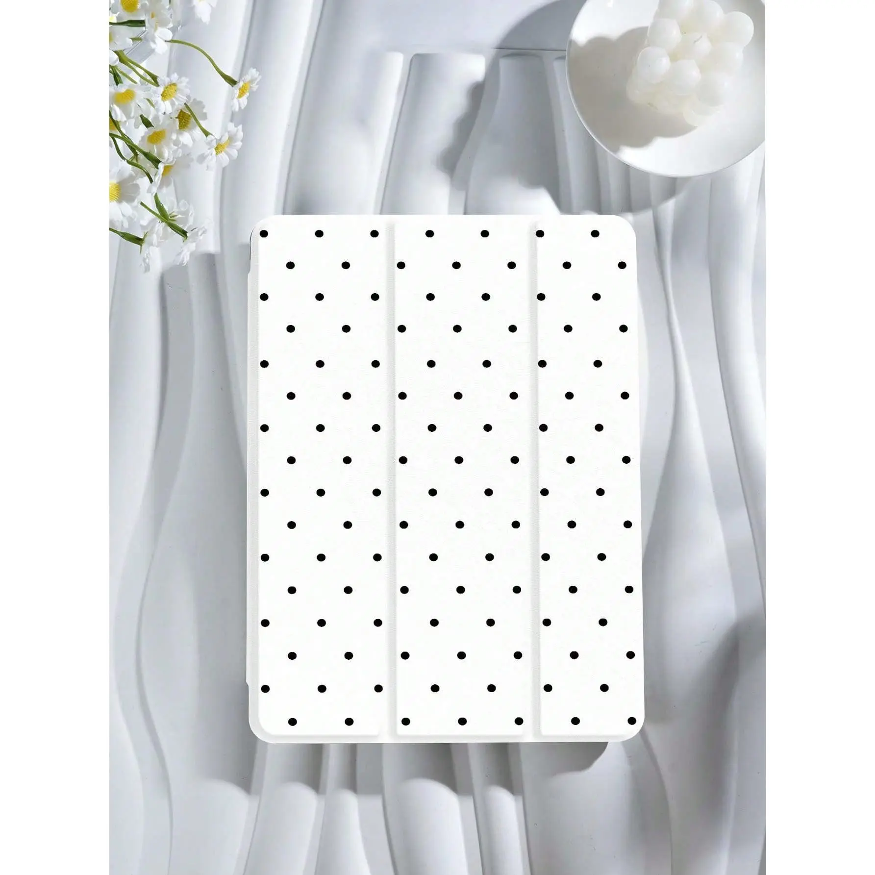 Fashionable Polka Dot Pattern Tablet Case, Available in Multiple Colors, Features Pen Slot/Auto Wake, Compatible with iPad 9.7/10.2/10.9/11/12.9, 10th Generation, Air 11, Air 4/5/6, and Galaxy A7/A8/A9+/S6/S7/S8/S9/S9FE/S10+ Series Soft Shockproof Protect