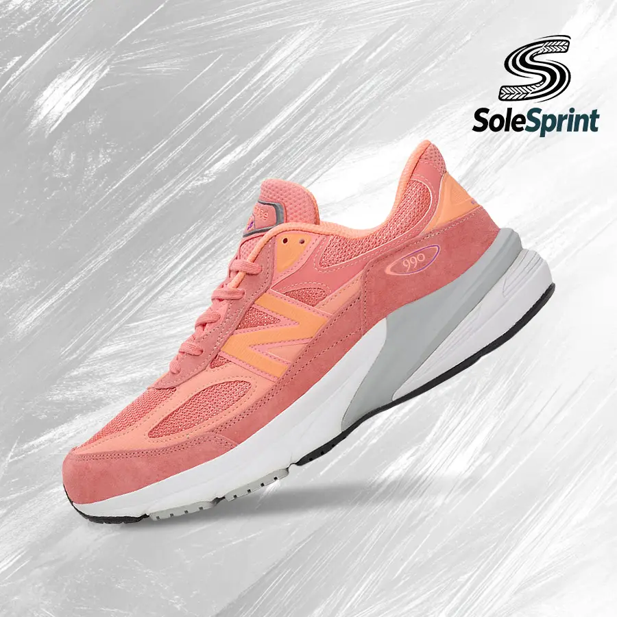 New Balance 990v6 MiUSA Sunrise Rose– Men's Lifestyle Sneakers – shoes for man -Vintage -Spring & Summer-Inspired Running Shoes, Shock-Absorbing Comfort, Gym to Streetwear Casual Wear-back to school–U990SR6