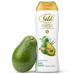 Silk Avocado Milk Shampoo 400ml – Daily Shampoo for Hair Care, Enriched with Avocado Extract & Milk Protein for Nourishing Moisture, Smooth & Hydrating Formula for Soft, Shiny, Healthy Hair – Pairs with Shampoo + Conditioner Set for Women & Men
