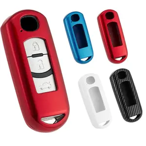 ABS Car Remote Key Fob Case Cover Compatible with Mazda 2 3 6 Atenza Axela Demio CX-5 CX5 CX-3 CX7 CX-9 2015-2019 Car Key Accessory