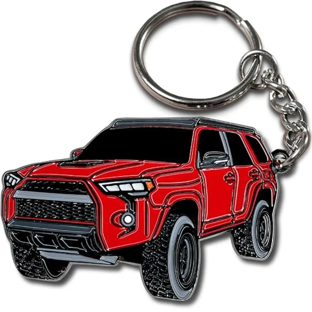 Toyota 4Runner Keychain Accessory 3rd 4th 5th Gen TRD Style, Off-Road Durable Key Fob Cover Adventure Design, Gift for Car Lovers Outdoor Fans, Unique Affordable Key Chain Gift Idea