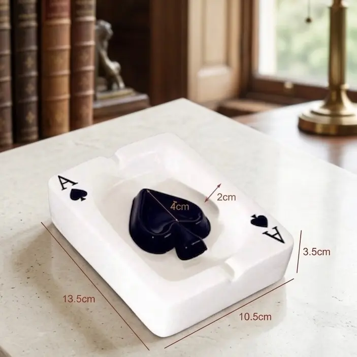 Vintage Ceramic Play card Ashtray