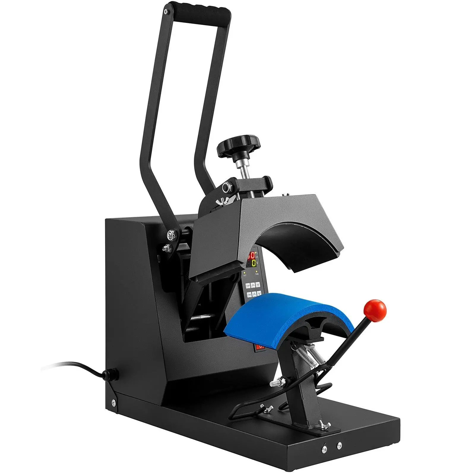 【Backtoschool】VEVOR Hat Heat Press, 4-in-1 Cap Heat Press Machine, 6x3inches Clamshell Sublimation Transfer, LCD Digital Timer Temperature Control with 4pcs Curved Heating Elements (6x3/6.7x2.7/6.7x2.7/8.1x3.5), Multifunction, Household Appliances, Hat Ma