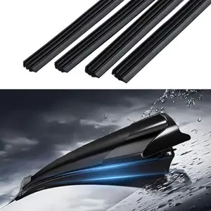 4PCS Wiper Blade Refill, Universal Car Accessories, 26" Adjustable Size of Universal Replacement Windshield Wiper Refill Replacement For Front, Rear Windshield Wiper Rubber Strip (26Inch)