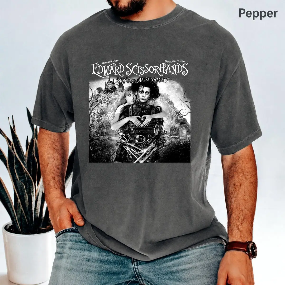 Edward Scissorhands Shirt Movie Graphic Soft Everyday T-Shirt for Men & Women