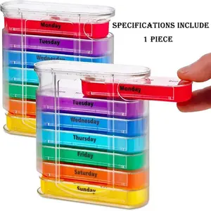 Convenient Pill Storage Box Set, 7 Days Daily Medicine Organizer, 4 Times a Day, 28 Drawer Medication Container